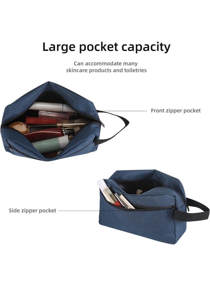 كيس المرحاض السفر كيس المرحاض للنساء الرجال معلق كيس مستحضرات التجميل إكسسوارات السفر للنساء الرجال ، الأزرق البحري ، الحديث - Image 3